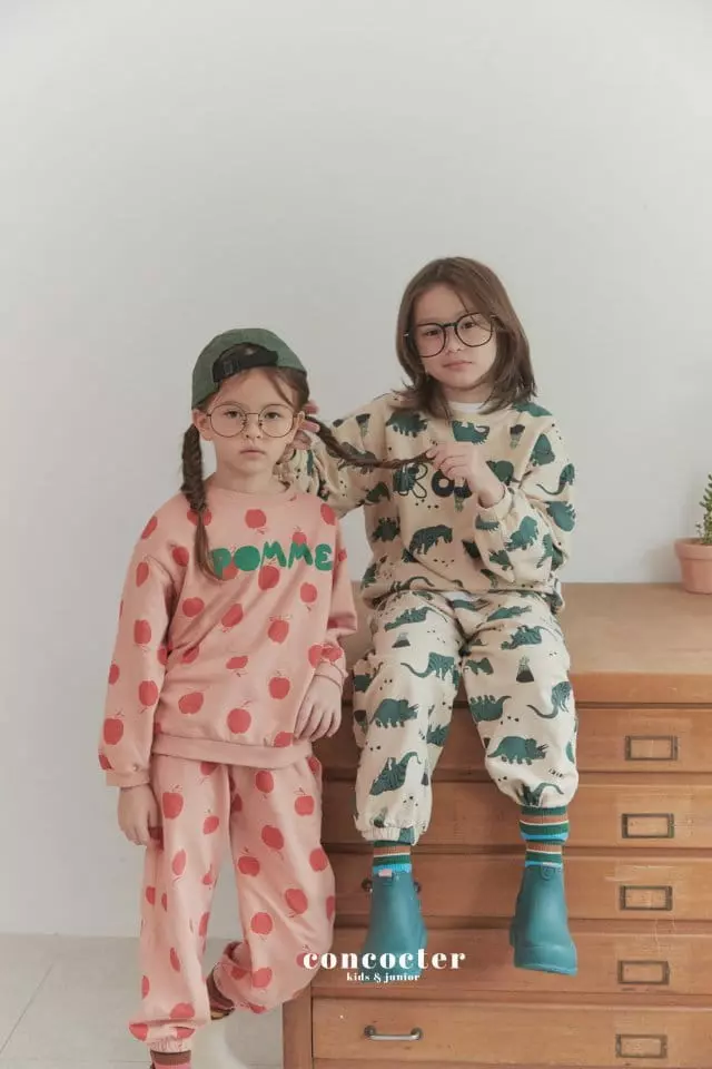 Concocter - Korean Children Fashion - #magicofchildhood - Apple Top Bottom Set - 5