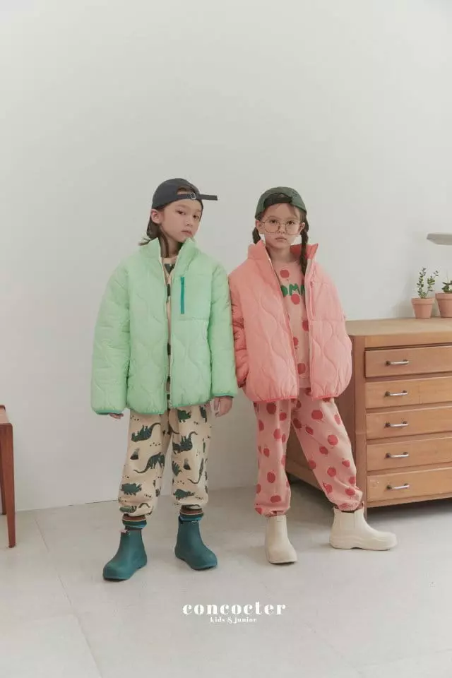 Concocter - Korean Children Fashion - #magicofchildhood - Macaroon Quilting Jacket - 3