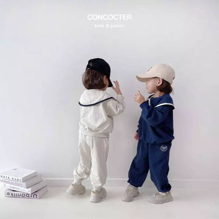 Concocter - Korean Children Fashion - #littlefashionista - Sailor Top Bottom Set - 4