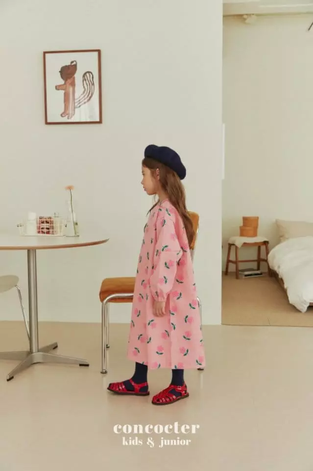 Concocter - Korean Children Fashion - #minifashionista - Easy Flower One-piece - 2