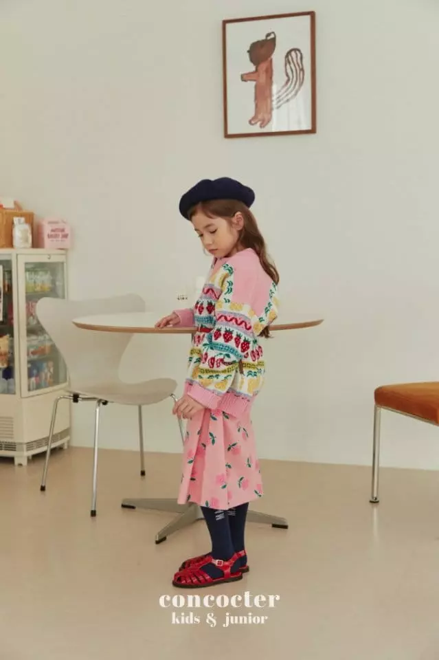 Concocter - Korean Children Fashion - #minifashionista - Sweet Fruit Knit Cardigam - 6