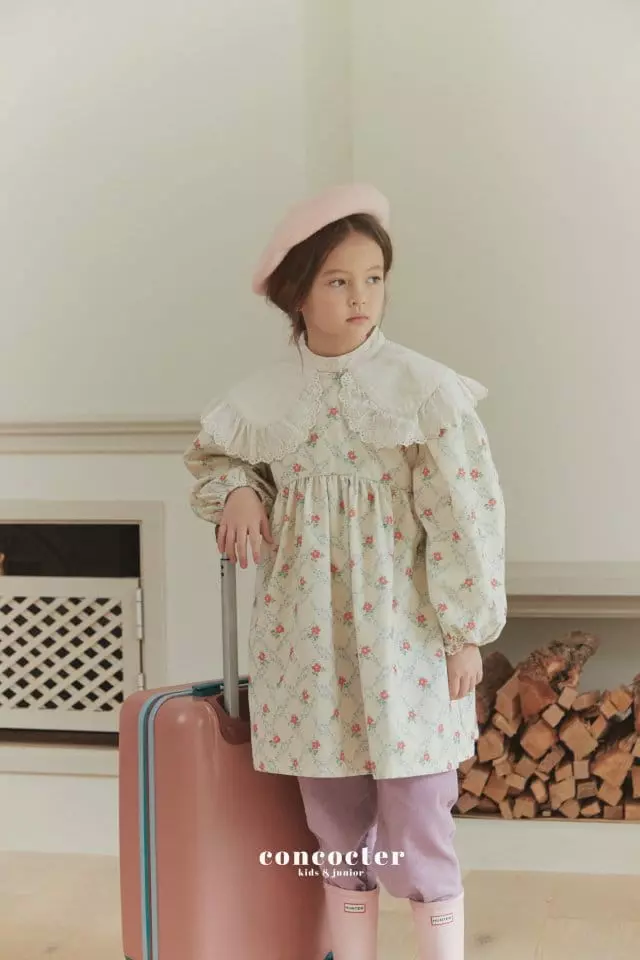 Concocter - Korean Children Fashion - #minifashionista - Achi Line Mini One-piece - 3
