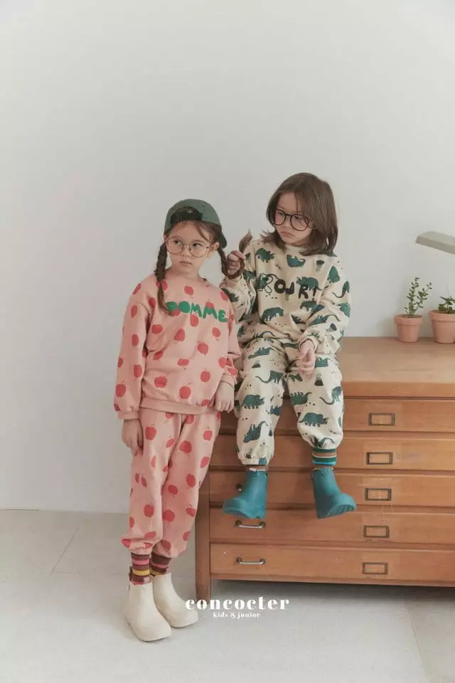 Concocter - Korean Children Fashion - #minifashionista - Apple Top Bottom Set - 6