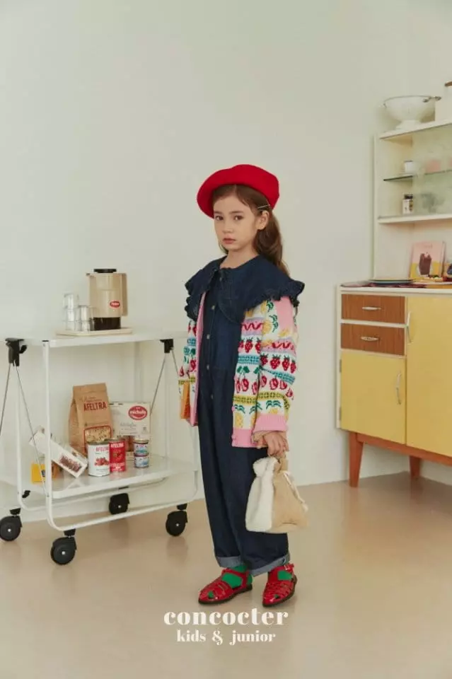 Concocter - Korean Children Fashion - #prettylittlegirls - Denim Frill Jumpsuit - 5