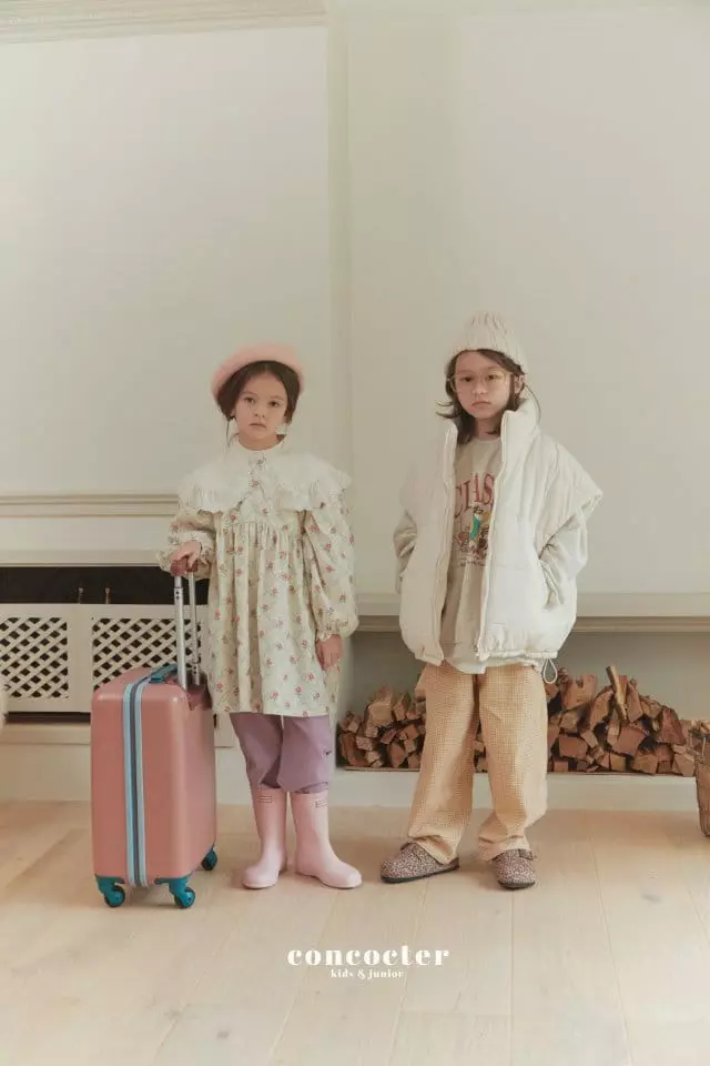 Concocter - Korean Children Fashion - #minifashionista - Achi Line Mini One-piece - 4