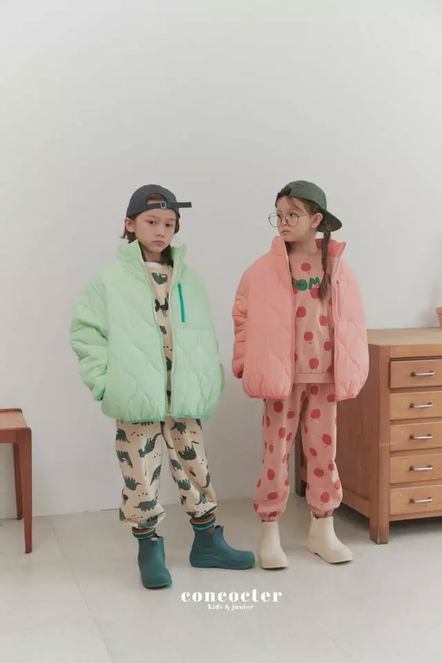 Concocter - Korean Children Fashion - #prettylittlegirls - Macaroon Quilting Jacket - 5