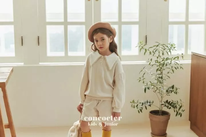 Concocter - Korean Children Fashion - #stylishchildhood - Lace Collar Tee - 8
