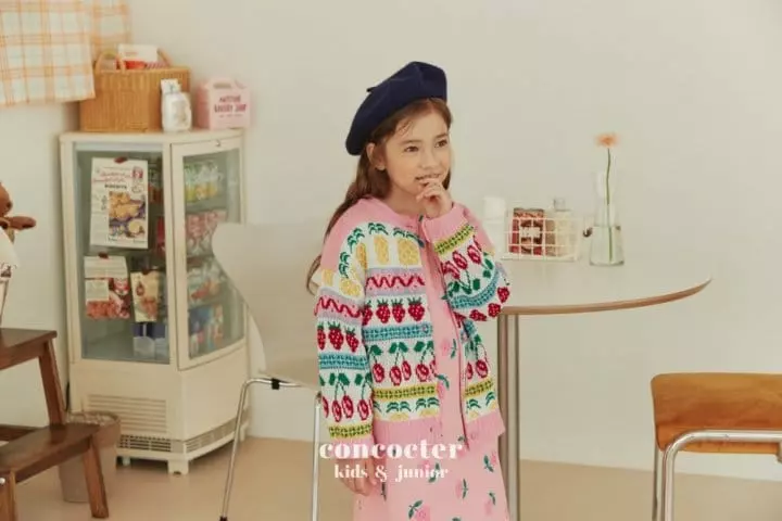 Concocter - Korean Children Fashion - #stylishchildhood - Sweet Fruit Knit Cardigam - 10