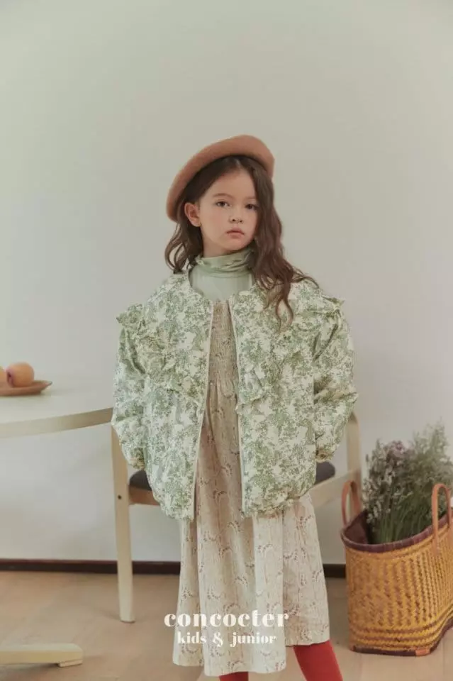 Concocter - Korean Children Fashion - #todddlerfashion - Square Neck Smocked One-piece - 11