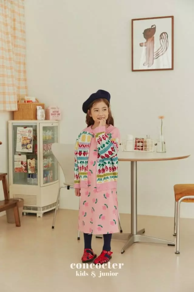 Concocter - Korean Children Fashion - #toddlerclothing - Sweet Fruit Knit Cardigam - 9