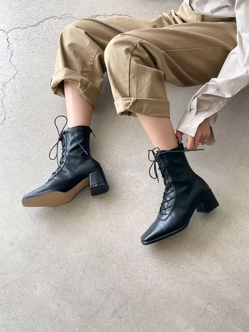 Cooing - Korean Women Fashion - #momslook - u8098 Boots Heel - 10