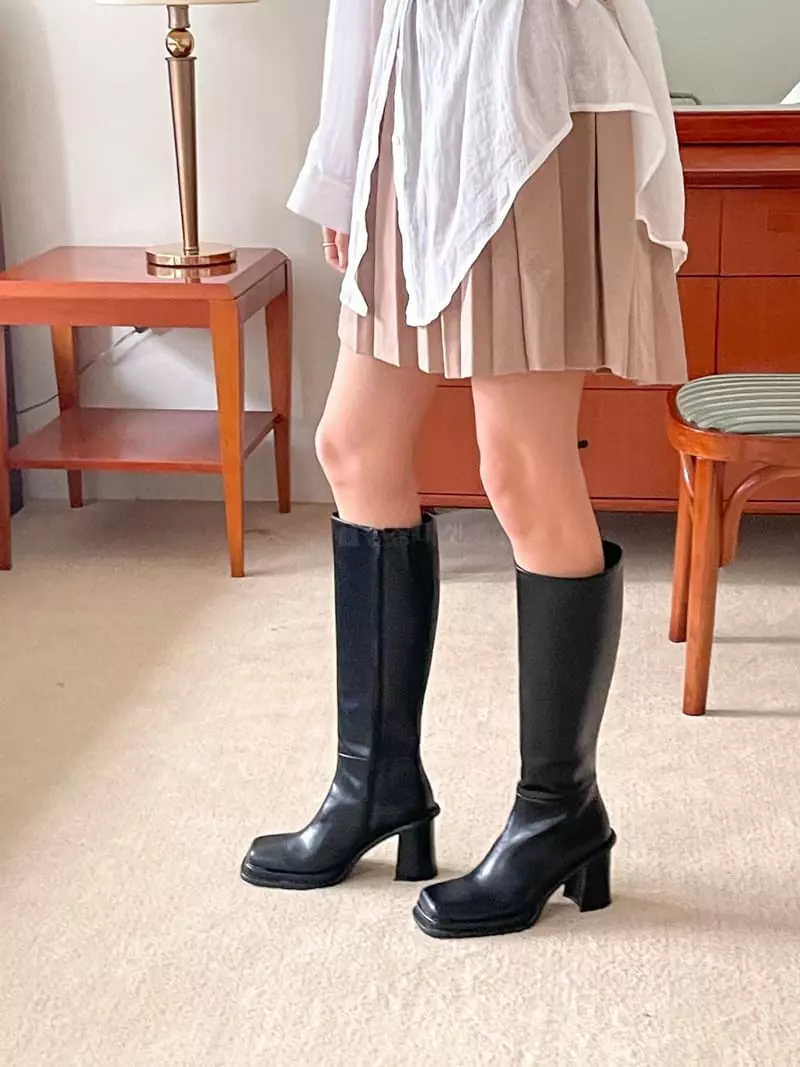 Cooing - Korean Women Fashion - #pursuepretty - w4104 Boots Heel