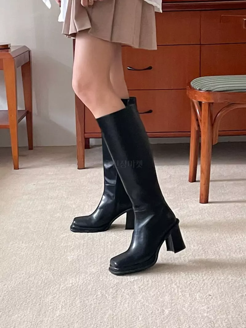 Cooing - Korean Women Fashion - #restrostyle - w4104 Boots Heel - 2