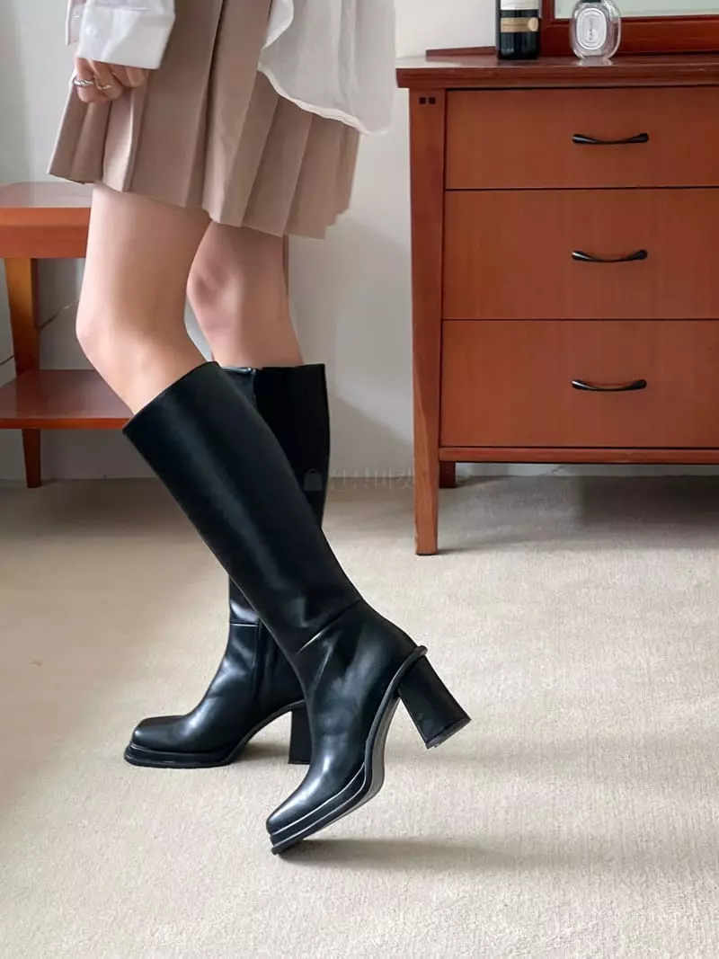Cooing - Korean Women Fashion - #romanticstyle - w4104 Boots Heel - 4