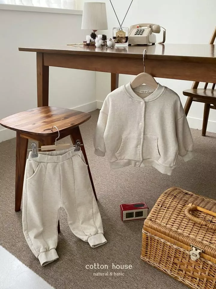 Cotton House - Korean Children Fashion - #kidzfashiontrend - Terry Jumper Top Bottom Set - 4