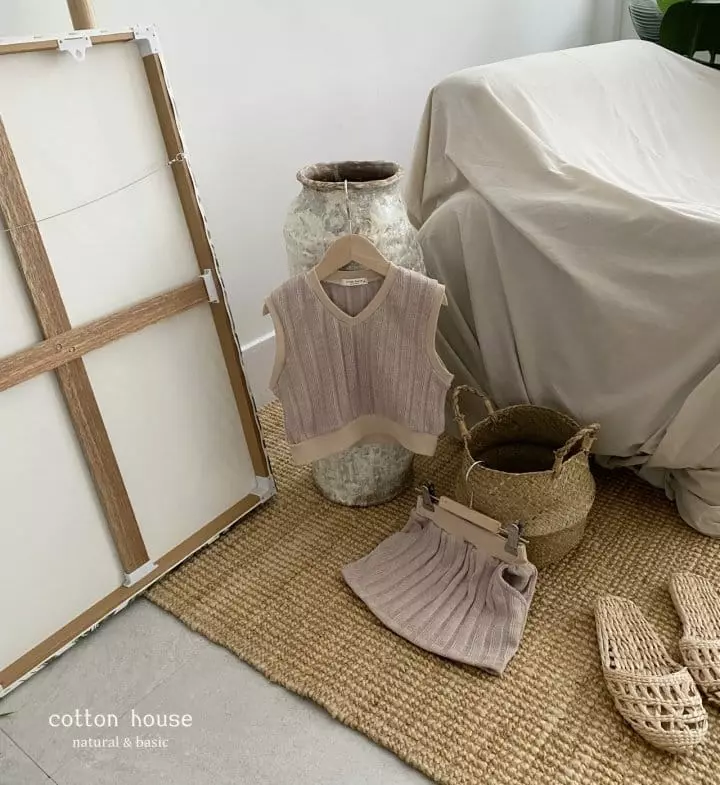 Cotton House - Korean Children Fashion - #Kfashion4kids - Knit Vest Two Piece - 8