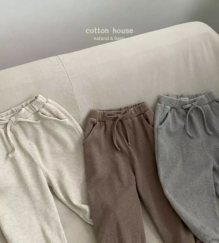 Cotton House - Korean Children Fashion - #Kfashion4kids - Waffle Jogger Pants - 7