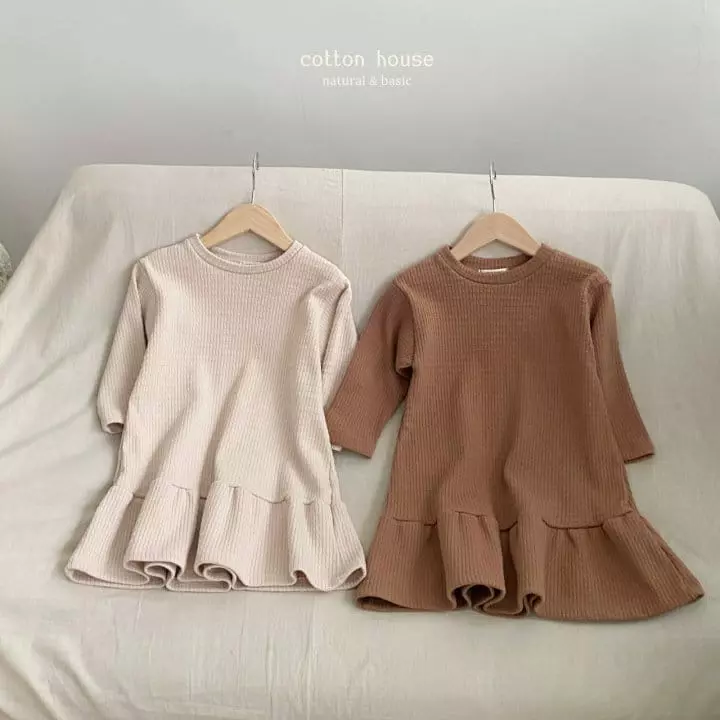 Cotton House - Korean Children Fashion - #childofig - Frill Knit One-piece - 10