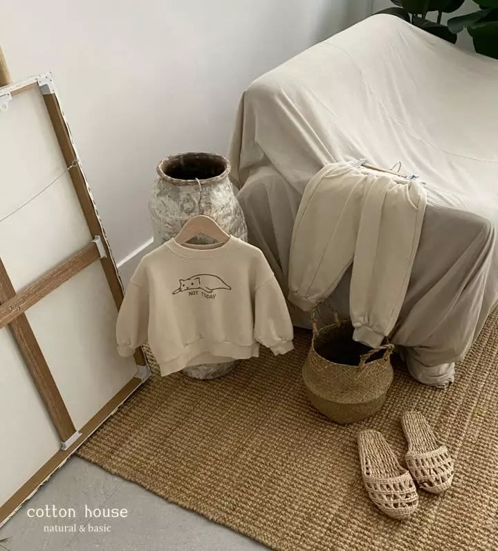Cotton House - Korean Children Fashion - #childofig - Kitty Top Bottom Set - 8