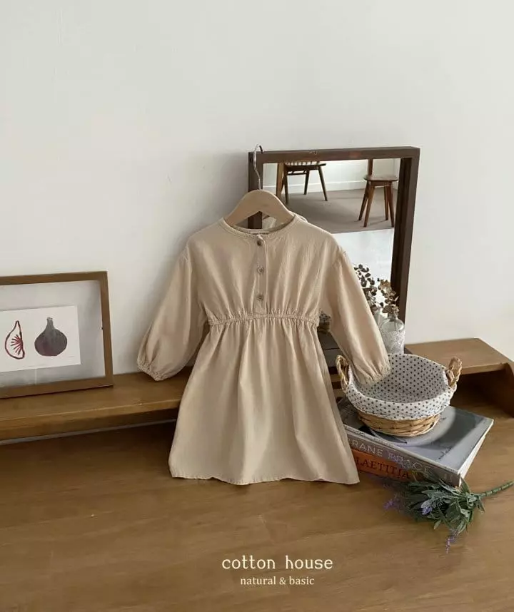 Cotton House - Korean Children Fashion - #childofig - Natural One-piece - 6