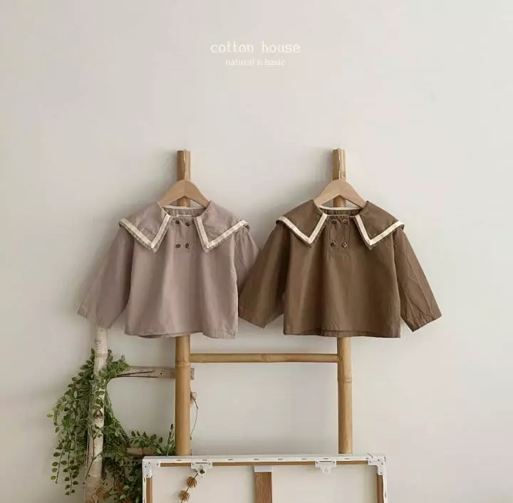 Cotton House - Korean Children Fashion - #childofig - Sailor Collar Blouse - 5