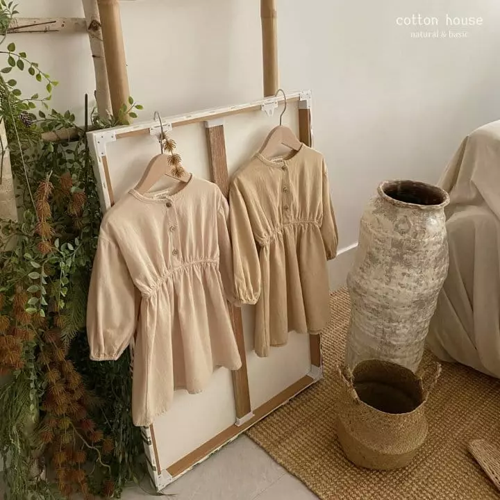 Cotton House - Korean Children Fashion - #childrensboutique - Natural One-piece - 7