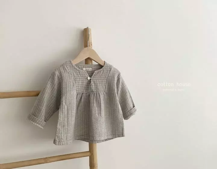 Cotton House - Korean Children Fashion - #designkidswear - Wahing  V Neck Blouse