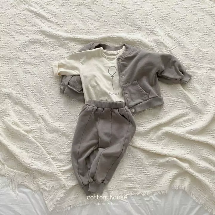 Cotton House - Korean Children Fashion - #designkidswear - Terry Jumper Top Bottom Set - 12