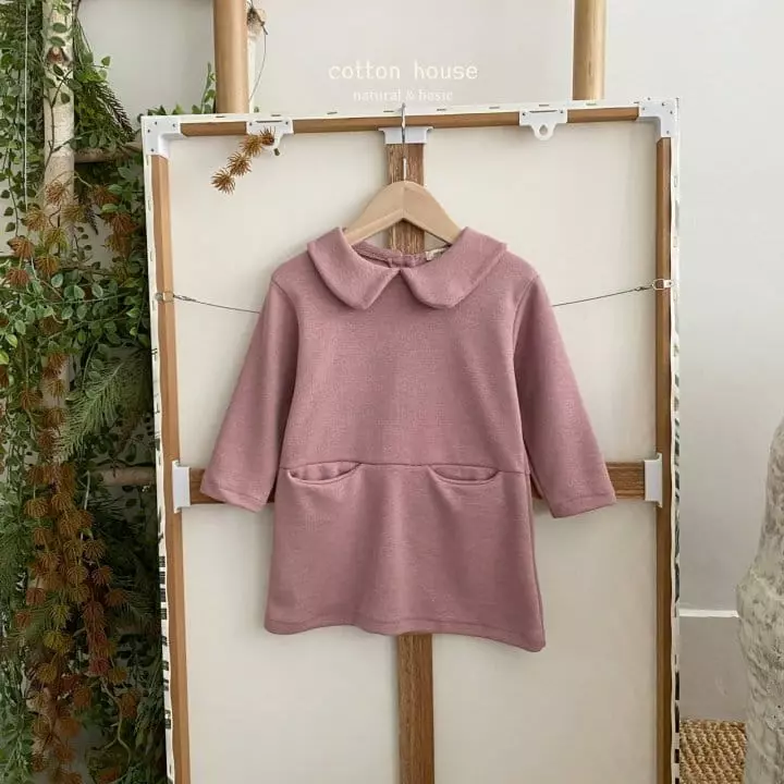 Cotton House - Korean Children Fashion - #childrensboutique - Collar One-piece - 4