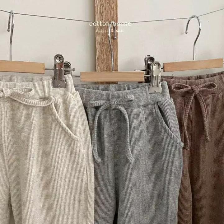 Cotton House - Korean Children Fashion - #designkidswear - Waffle Jogger Pants