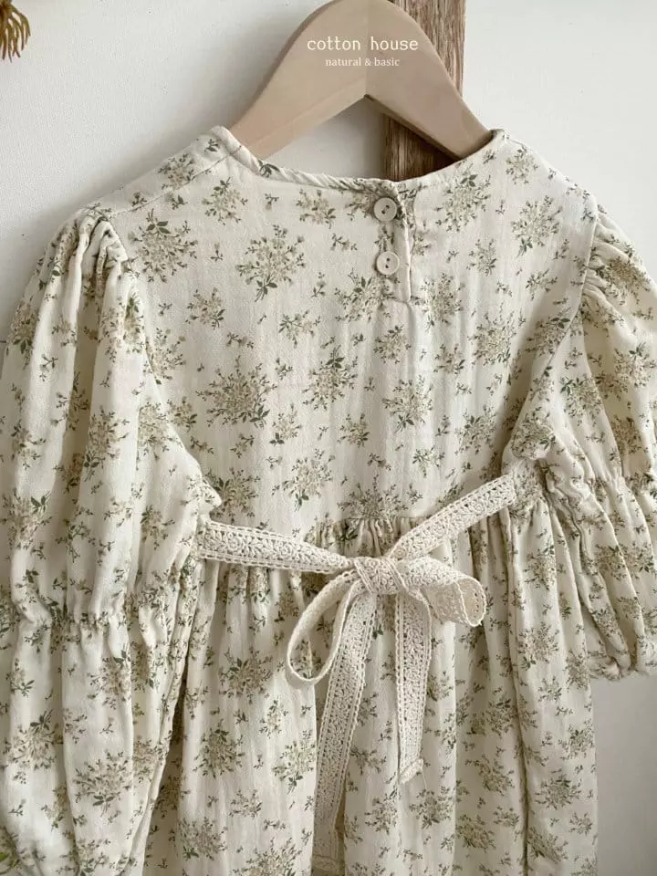 Cotton House - Korean Children Fashion - #designkidswear - Lace Ribbon One-piece - 10