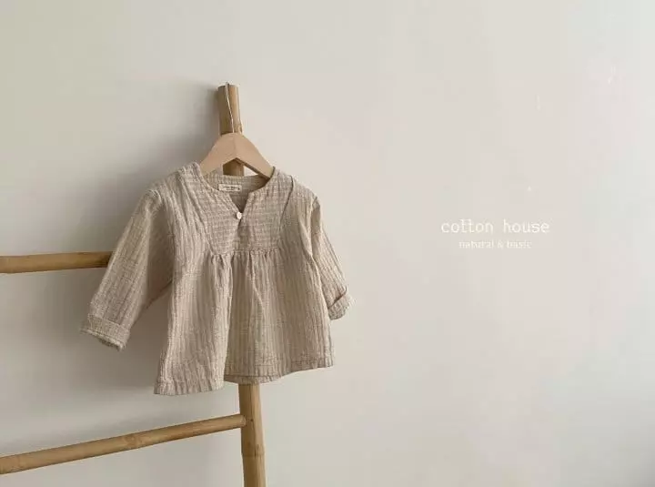 Cotton House - Korean Children Fashion - #discoveringself - Wahing  V Neck Blouse - 2