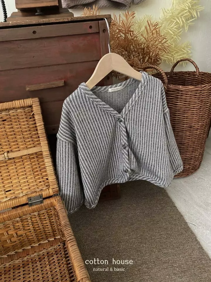Cotton House - Korean Children Fashion - #discoveringself - Stripes Knit Cardigan - 11
