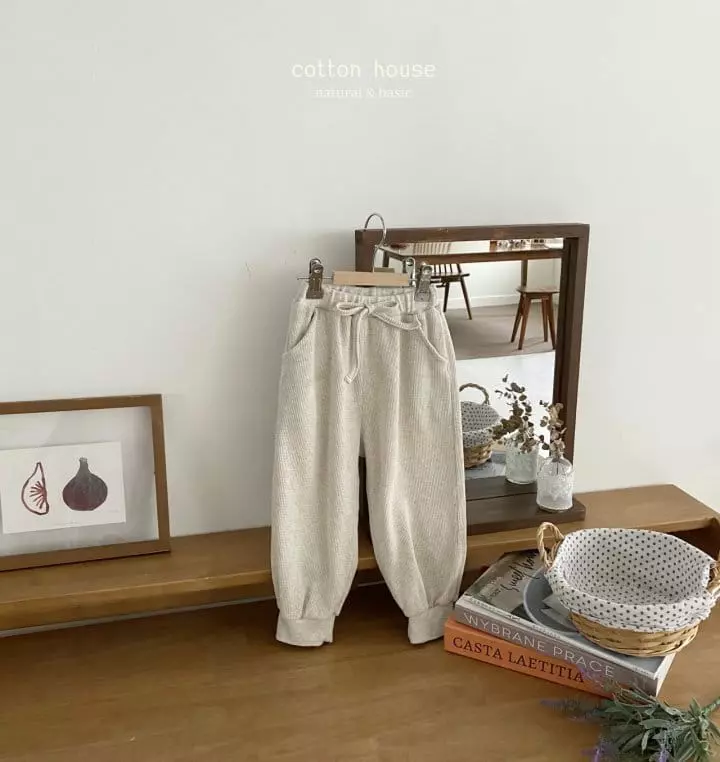 Cotton House - Korean Children Fashion - #discoveringself - Waffle Jogger Pants - 2