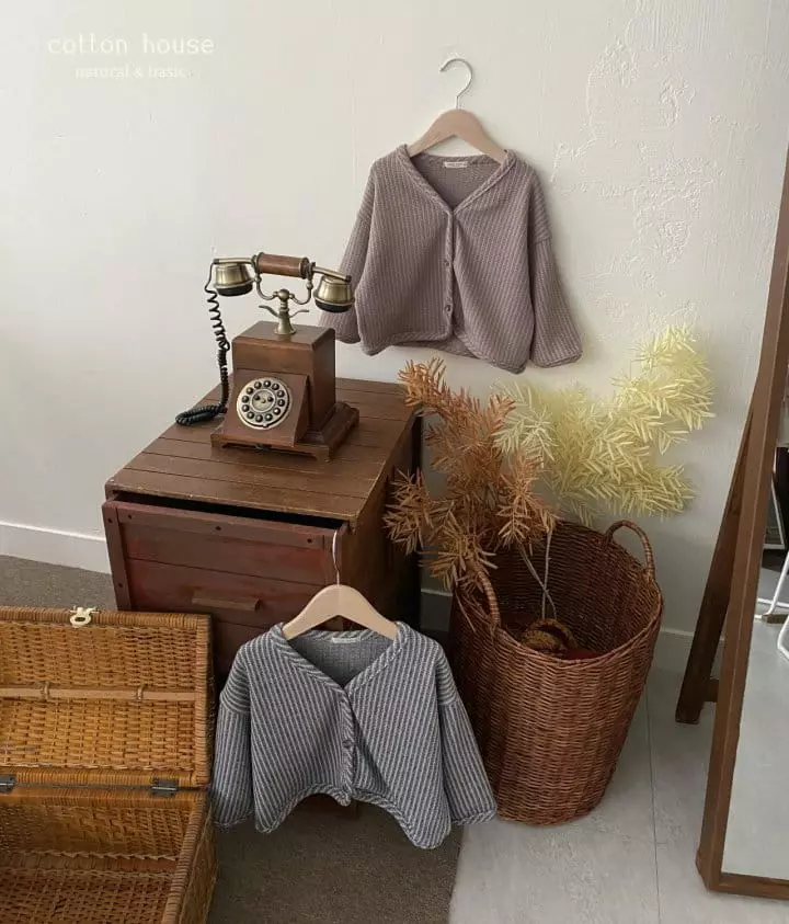 Cotton House - Korean Children Fashion - #fashionkids - Stripes Knit Cardigan - 12