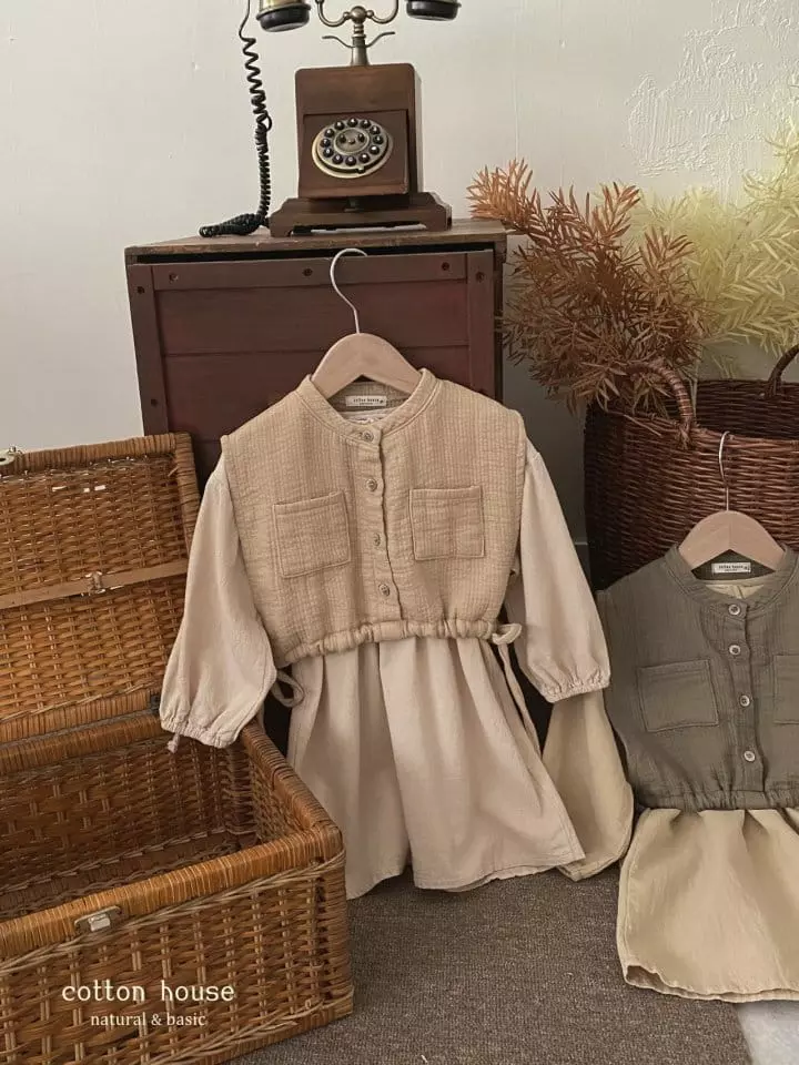 Cotton House - Korean Children Fashion - #fashionkids - Natural One-piece - 10