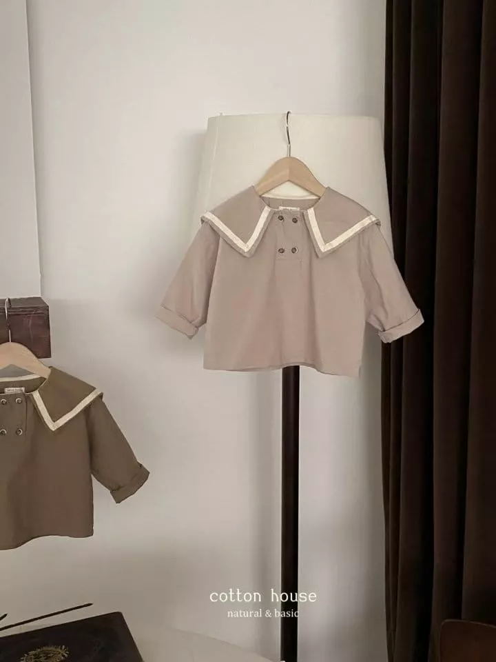 Cotton House - Korean Children Fashion - #fashionkids - Sailor Collar Blouse - 9