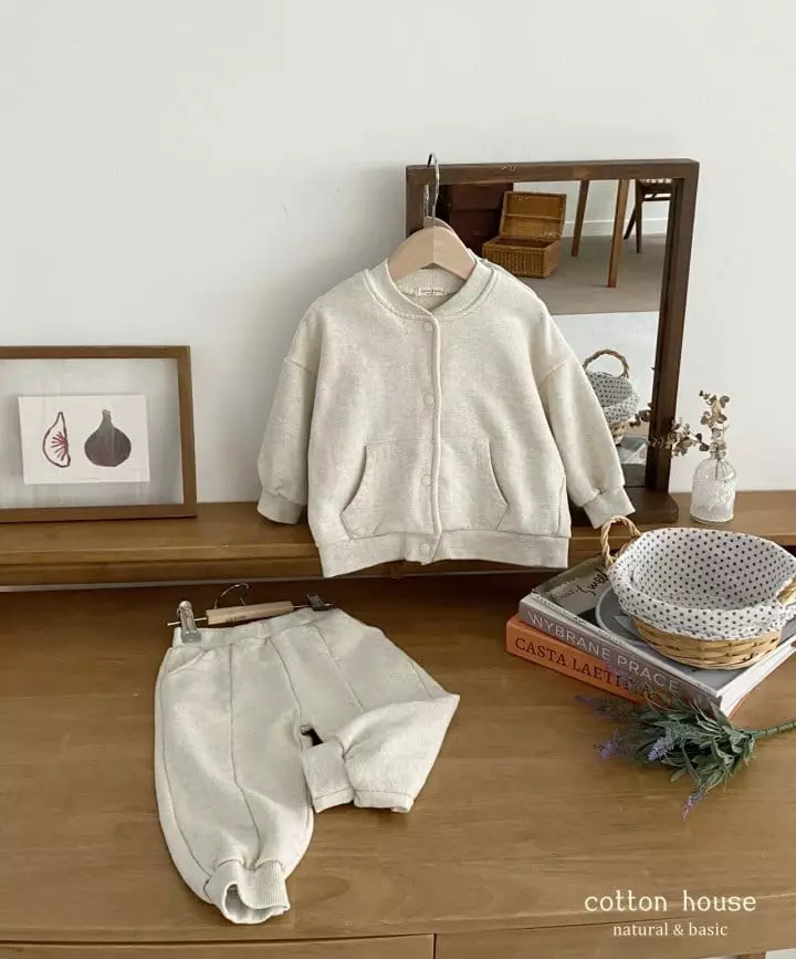 Cotton House - Korean Children Fashion - #kidsshorts - Terry Jumper Top Bottom Set
