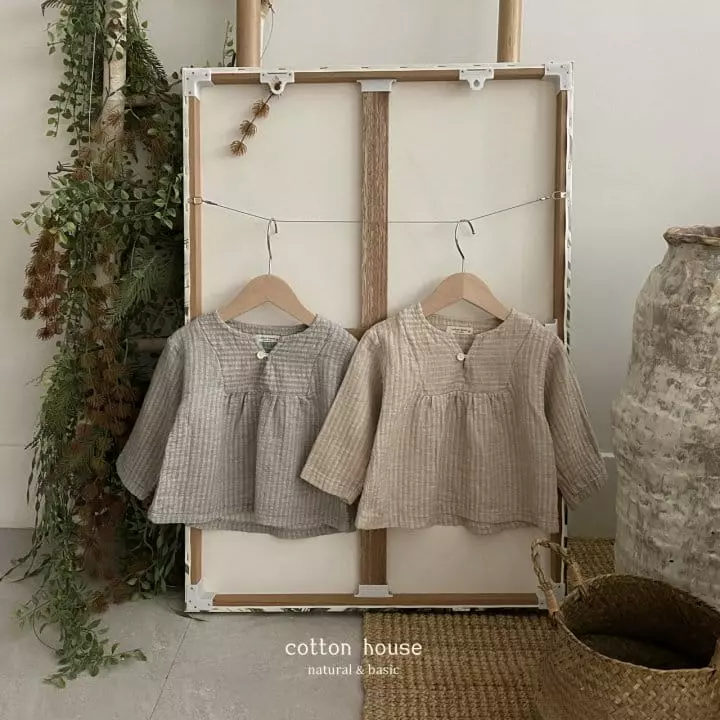 Cotton House - Korean Children Fashion - #kidsstore - Wahing  V Neck Blouse - 5