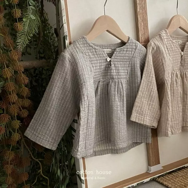 Cotton House - Korean Children Fashion - #kidzfashiontrend - Wahing  V Neck Blouse - 6