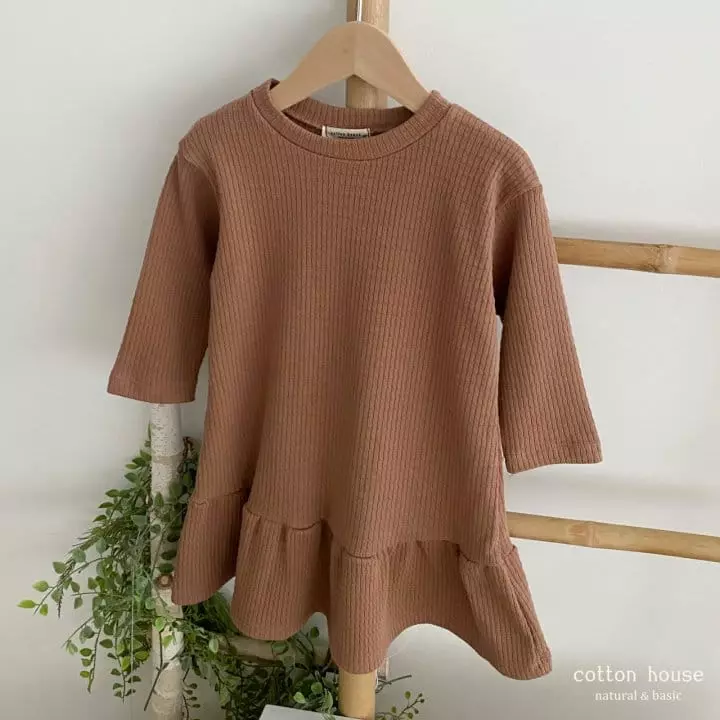 Cotton House - Korean Children Fashion - #kidsstore - Frill Knit One-piece - 4