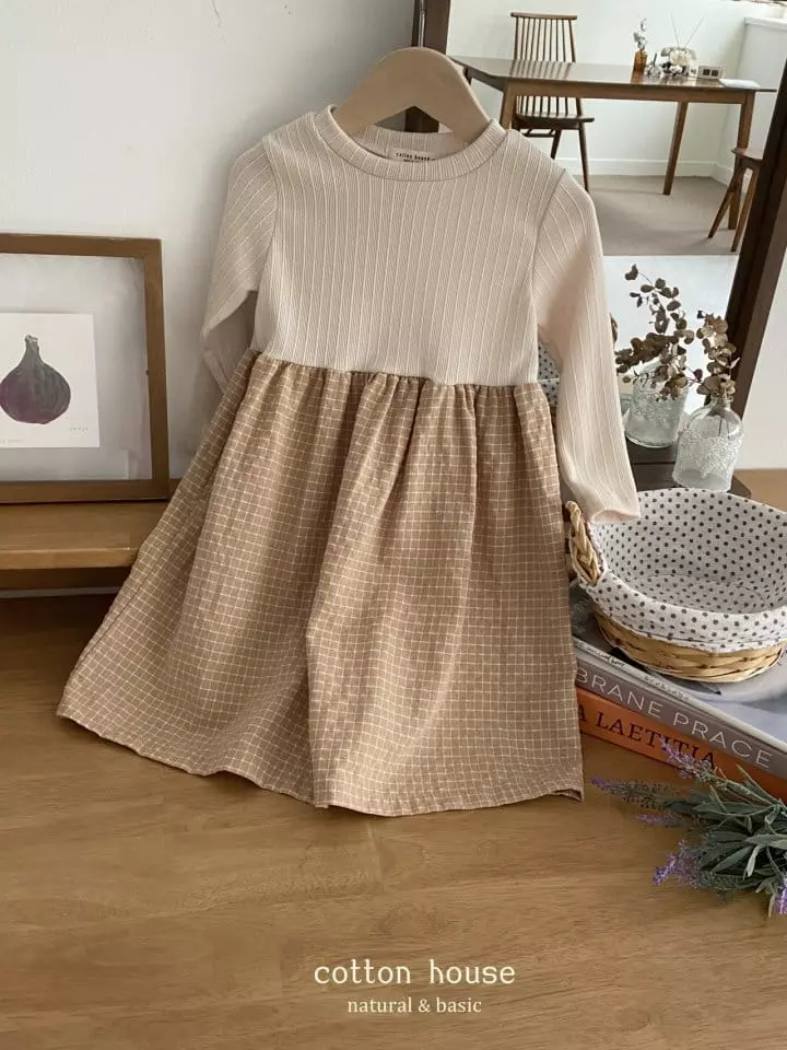 Cotton House - Korean Children Fashion - #kidzfashiontrend - Color Check One-piece - 2