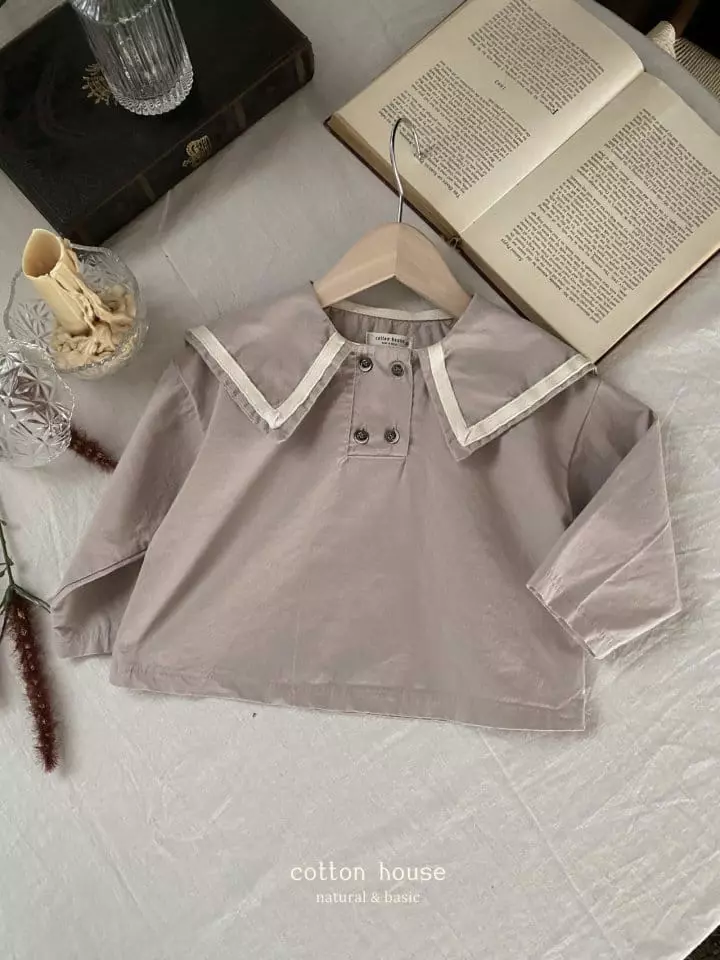 Cotton House - Korean Children Fashion - #kidzfashiontrend - Sailor Collar Blouse - 12