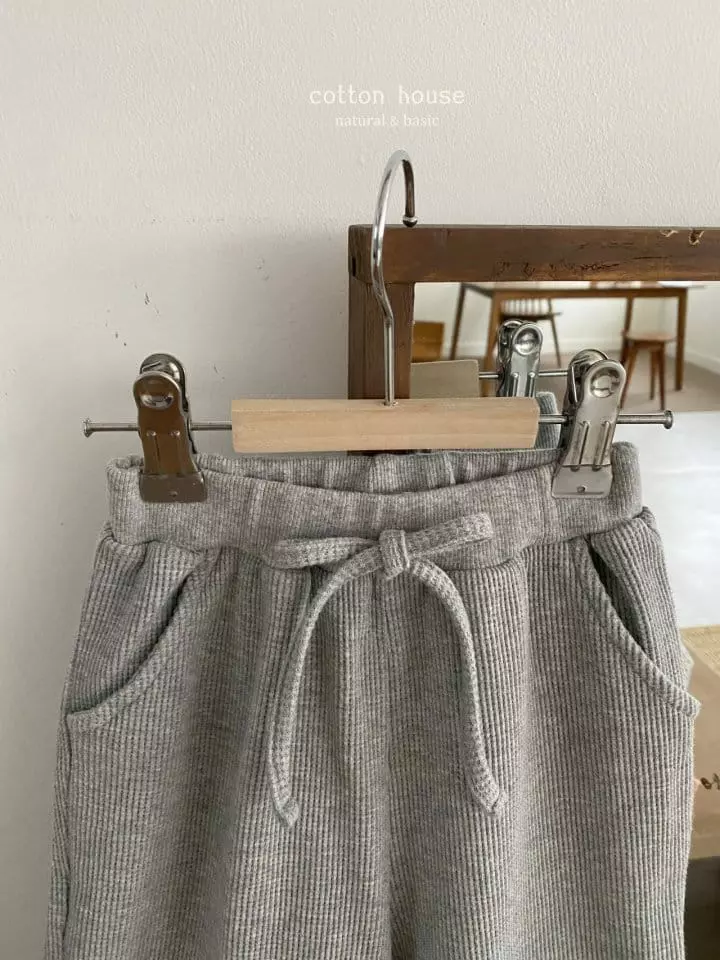 Cotton House - Korean Children Fashion - #littlefashionista - Waffle Jogger Pants - 8