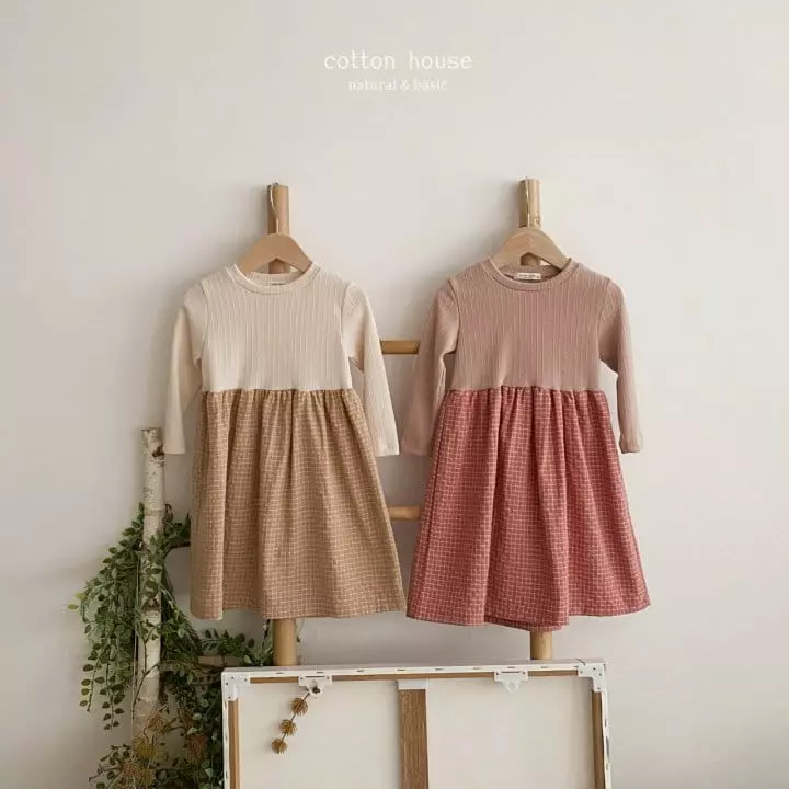 Cotton House - Korean Children Fashion - #Kfashion4kids - Color Check One-piece - 4