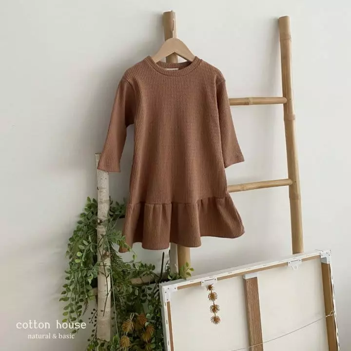 Cotton House - Korean Children Fashion - #magicofchildhood - Frill Knit One-piece - 7