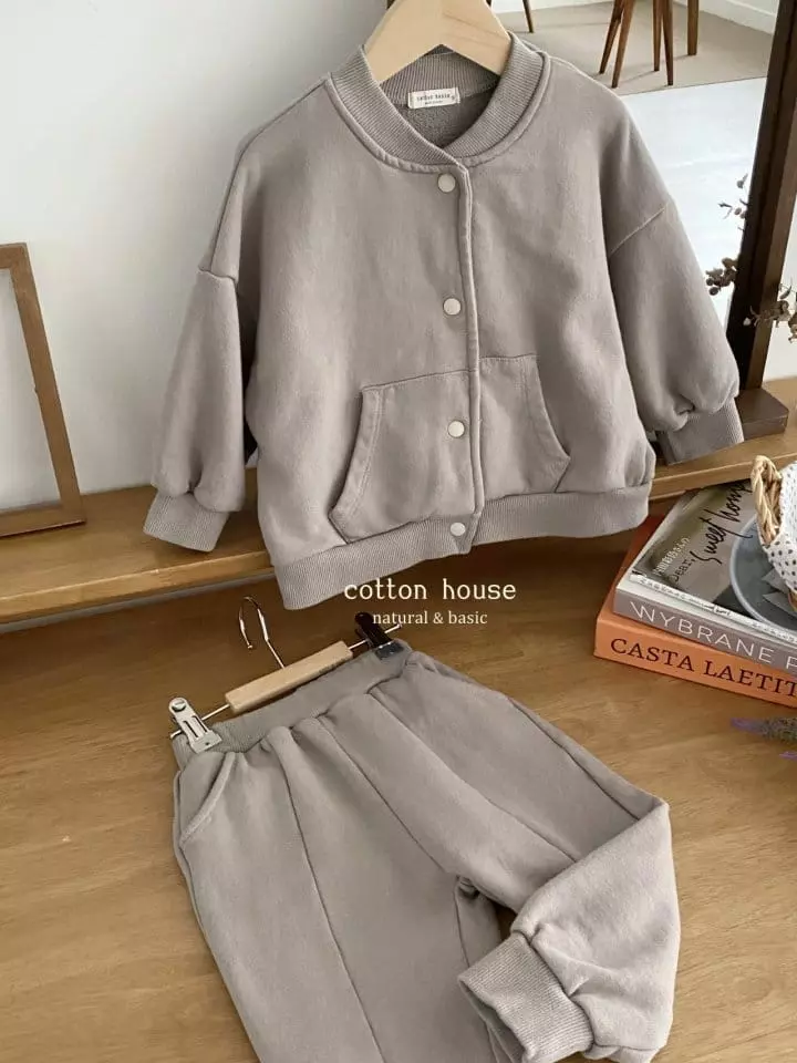 Cotton House - Korean Children Fashion - #magicofchildhood - Terry Jumper Top Bottom Set - 6