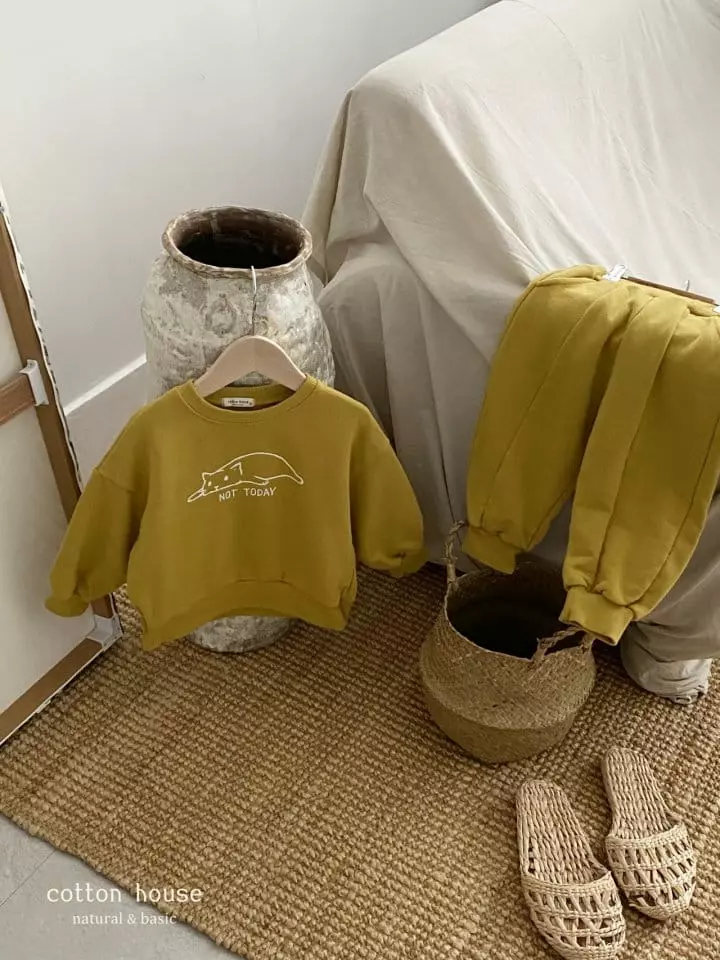 Cotton House - Korean Children Fashion - #magicofchildhood - Kitty Top Bottom Set - 5