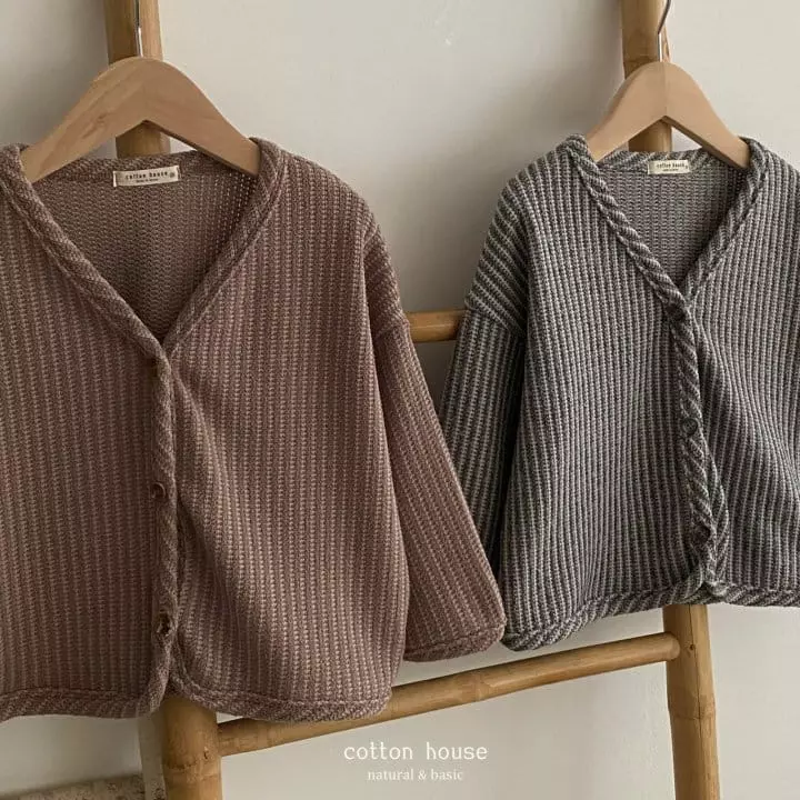 Cotton House - Korean Children Fashion - #littlefashionista - Stripes Knit Cardigan - 4
