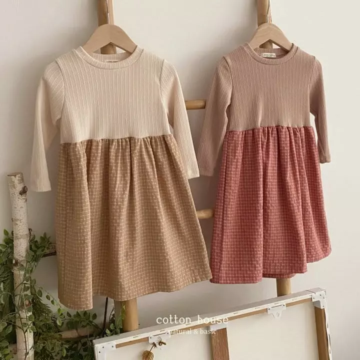 Cotton House - Korean Children Fashion - #magicofchildhood - Color Check One-piece - 5